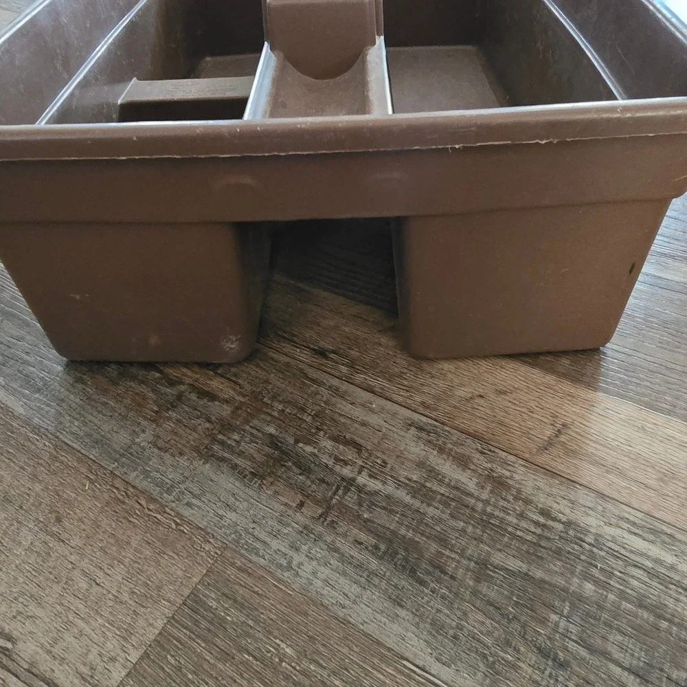 Vintage Kent Pet Food Duke & Dutchess Plastic Brown Tote Carry Container USA